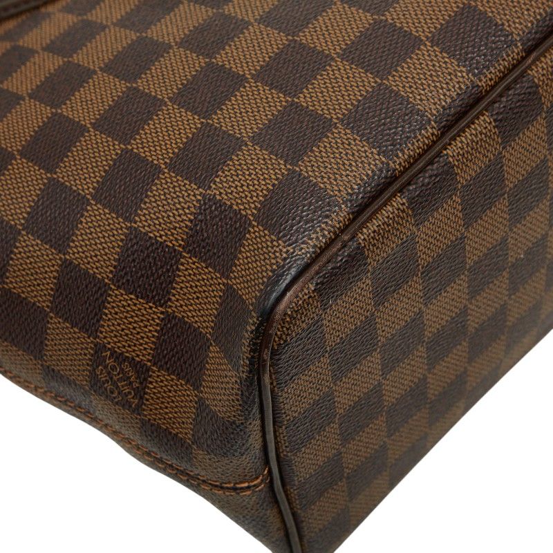 Louis Vuitton Damier Saleya PM Tote Brown Leather — view 7