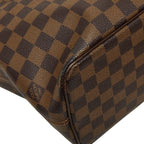 Louis Vuitton Damier Saleya PM Tote Brown Leather — view 5