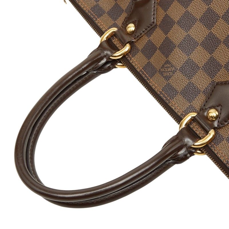 Louis Vuitton Damier Saleya PM Tote Brown Leather — view 9