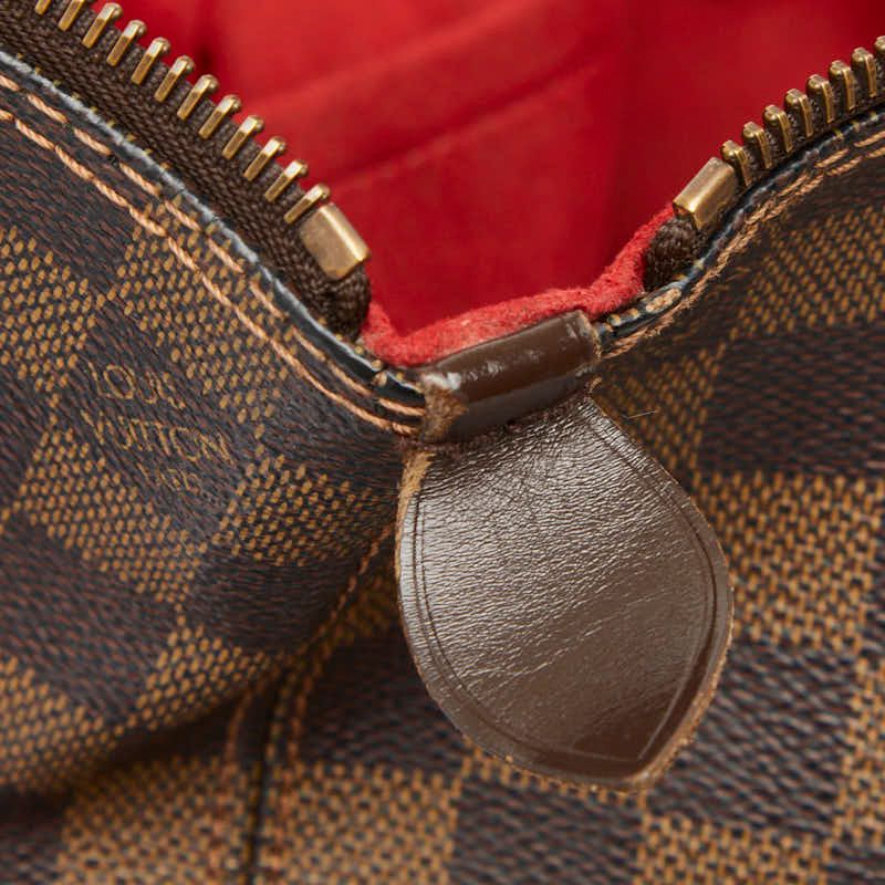 Louis Vuitton Damier Saleya PM Tote Brown Leather — view 8