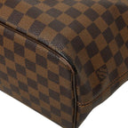 Louis Vuitton Damier Saleya PM Tote Brown Leather — view 4