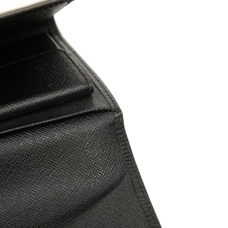 Louis Vuitton Epi Porte Tresor le Tuy Papier Trifold Wallet Black Leather — view 6