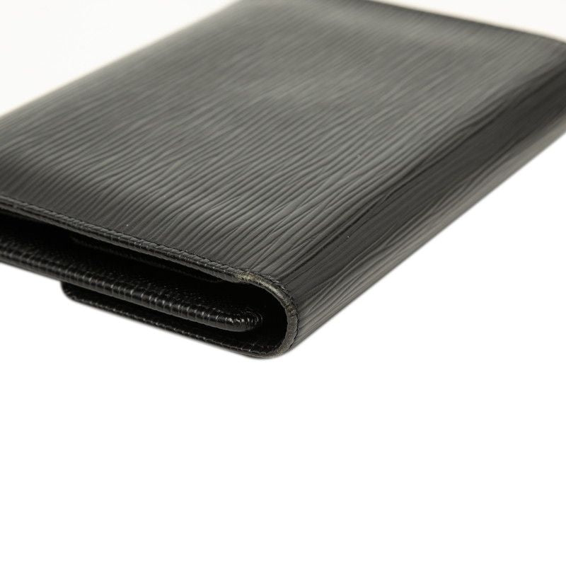 Louis Vuitton Epi Porte Tresor le Tuy Papier Trifold Wallet Black Leather — view 4
