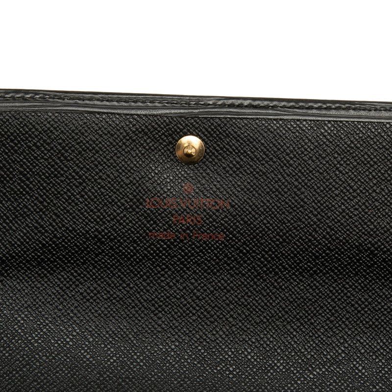 Louis Vuitton Epi Porte Tresor le Tuy Papier Trifold Wallet Black Leather — view 9