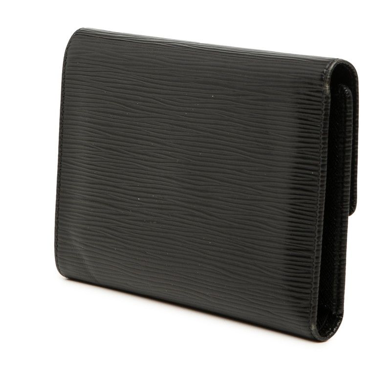Louis Vuitton Epi Porte Tresor le Tuy Papier Trifold Wallet Black Leather — view 2