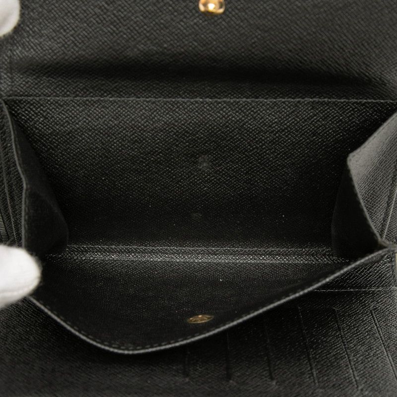 Louis Vuitton Epi Porte Tresor le Tuy Papier Trifold Wallet Black Leather — view 8