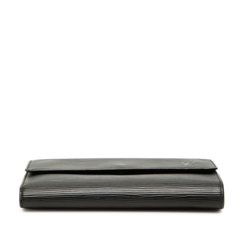 Louis Vuitton Epi Porte Tresor le Tuy Papier Trifold Wallet Black Leather — view 3