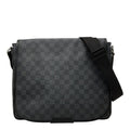 Louis Vuitton Damier Graphite Daniel MM Crossbody Shoulder Bag Black Leather