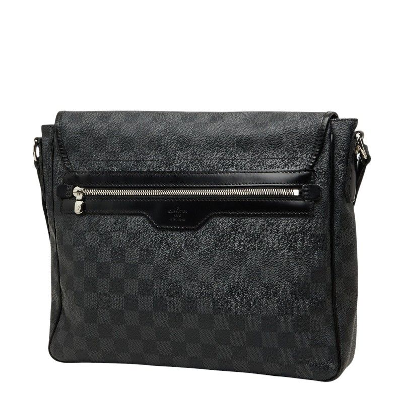 Louis Vuitton Damier Graphite Daniel MM Crossbody Shoulder Bag Black Leather — view 2
