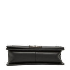 Chanel Boy Quilted CC Logo Chain Shoulder Bag Black Lambskin — view 3