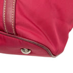 Prada Logo Tote Pink Nylon Leather — view 4