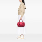 Prada Logo Tote Pink Nylon Leather — view 8