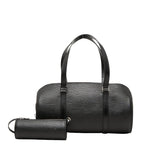 Louis Vuitton Epi Soufflot Handbag Noir Black Leather — view 9