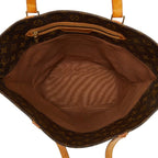 Louis Vuitton Monogram Sac Shopping Tote Shoulder Bag Brown Leather — view 9