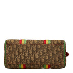 Dior Lotta Rasta Line Mini Boston Bag Brown Red Yellow Green Leather — view 3