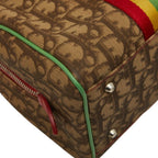 Dior Lotta Rasta Line Mini Boston Bag Brown Red Yellow Green Leather — view 7