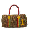 Dior Lotta Rasta Line Mini Boston Bag Brown Red Yellow Green Leather