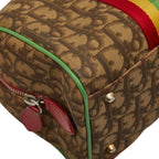 Dior Lotta Rasta Line Mini Boston Bag Brown Red Yellow Green Leather — view 5