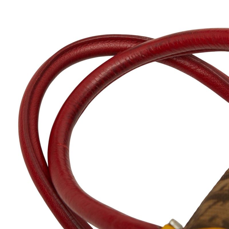 Dior Lotta Rasta Line Mini Boston Bag Brown Red Yellow Green Leather — view 8
