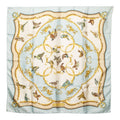 Hermes Carre 90 la Cle Des Champs Key to Freedom Scarf Large Blue Multicolor