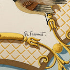 Hermes Carre 90 la Cle Des Champs Key to Freedom Scarf Large Blue Multicolor — view 7