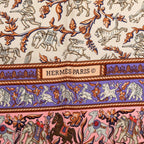 Hermes Carre 90 Chasse en Inde Indian Hunting Scarf Large Pink Multicolor Silk — view 5