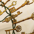 Hermes Carre 90 les Cles the Keys Rare Key Pattern Scarf Large Wine — view 5