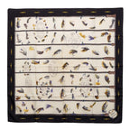 Hermes Carre 90 Flies Fly Scarf Large Black Multicolor Silk