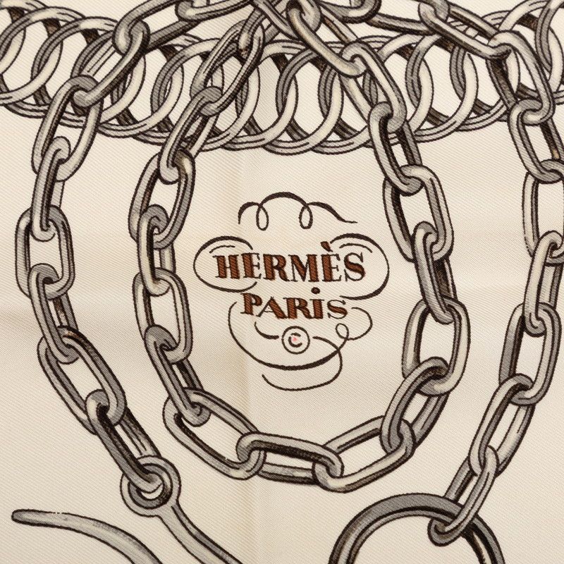 Hermes Carre 90 Equipages Carriage Scarf Large Beige Multicolor Silk — view 6