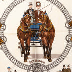 Hermes Carre 90 Equipages Carriage Scarf Large Beige Multicolor Silk — view 2