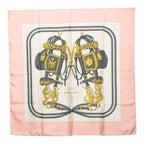 Hermes Carre 90 Brides de Gala Ceremony Bridle Scarf Large Pink Multicolor Silk