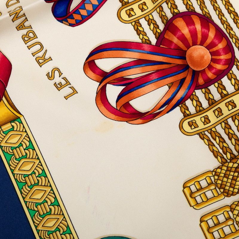 Hermes Carre 90 les Rubans du Cheval Horse Ribbon Decoration Scarf Large Navy — view 6