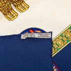 Hermes Carre 90 les Rubans du Cheval Horse Ribbon Decoration Scarf Large Navy — view 9