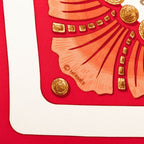 Hermes Carre 90 Cheval Turc Turkish Horse Scarf Red White Silk — view 6