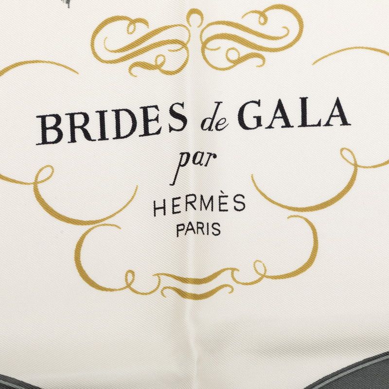Hermes Carre 90 Brides de Gala Ceremony Bridle Scarf Large Pink Multicolor Silk — view 3