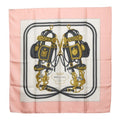 Hermes Carre 90 Brides de Gala Ceremony Bridle Scarf Large Pink Multicolor Silk