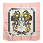 Hermes Carre 90 Brides de Gala Ceremony Bridle Scarf Large Pink Multicolor Silk