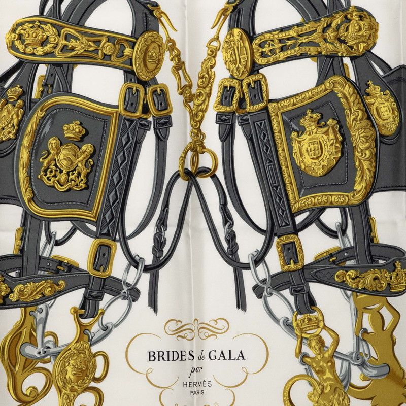 Hermes Carre 90 Brides de Gala Ceremony Bridle Scarf Large Pink Multicolor Silk — view 2
