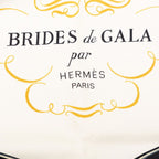 Hermes Carre 90 Ceremonial Bridle Brides de Gala Scarf Black White Silk — view 3
