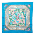 Hermes Carre 65 Tropiques Tropic Scarf Blue Multicolor Silk