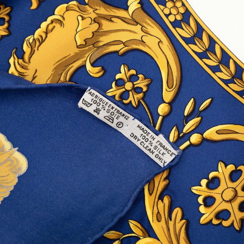 Hermes Carre 90 la Promenade de Longchamps Walk to Scarf Large Blue Multicolor — view 6
