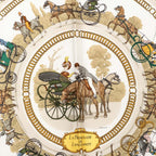 Hermes Carre 90 la Promenade de Longchamps Walk to Scarf Large Blue Multicolor — view 2