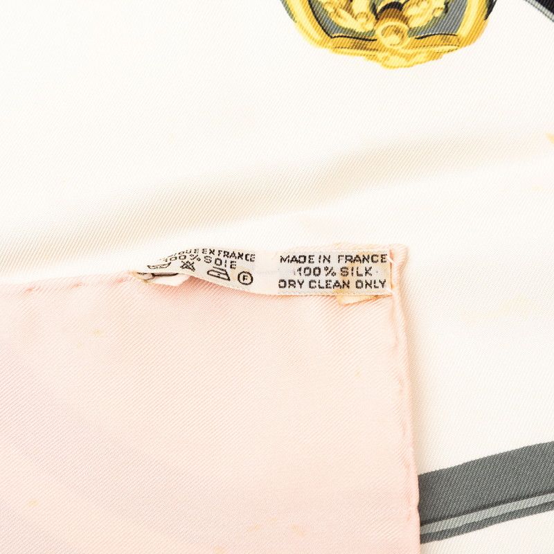 Hermes Carre 90 Brides de Gala Ceremony Bridle Scarf Large Pink Multicolor Silk — view 8