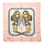 Hermes Carre 90 Brides de Gala Ceremony Bridle Scarf Large Pink Multicolor Silk