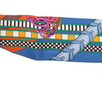 Hermes Twill Brides Et Gray Bridle and Charm Scarf Multicolor Silk — view 2