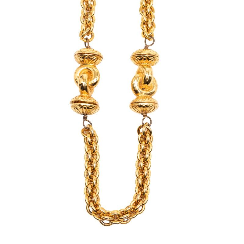 Chanel Vintage Chain Necklace Gold Plated — view 4