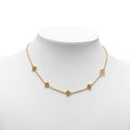 Louis Vuitton Monogram Flower Full Chain Necklace Gold Plated