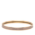 Hermes Uni XS Enamel Bracelet Bangle Beige Gold Plated
