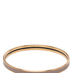 Hermes Uni XS Enamel Bracelet Bangle Beige Gold Plated — view 4