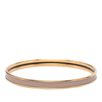 Hermes Uni XS Enamel Bracelet Bangle Beige Gold Plated — view 3